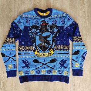 HARRY POTTER RAVENCLAW Knitted Pullover Longsleeve Holiday Sweater Size L